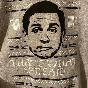 The Office Michael Scott Ugly Christmas Sweatshirt - Large
